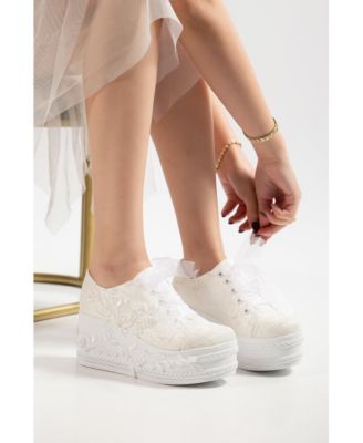 Women's Valencia Lace Platform Bridal Sneaker