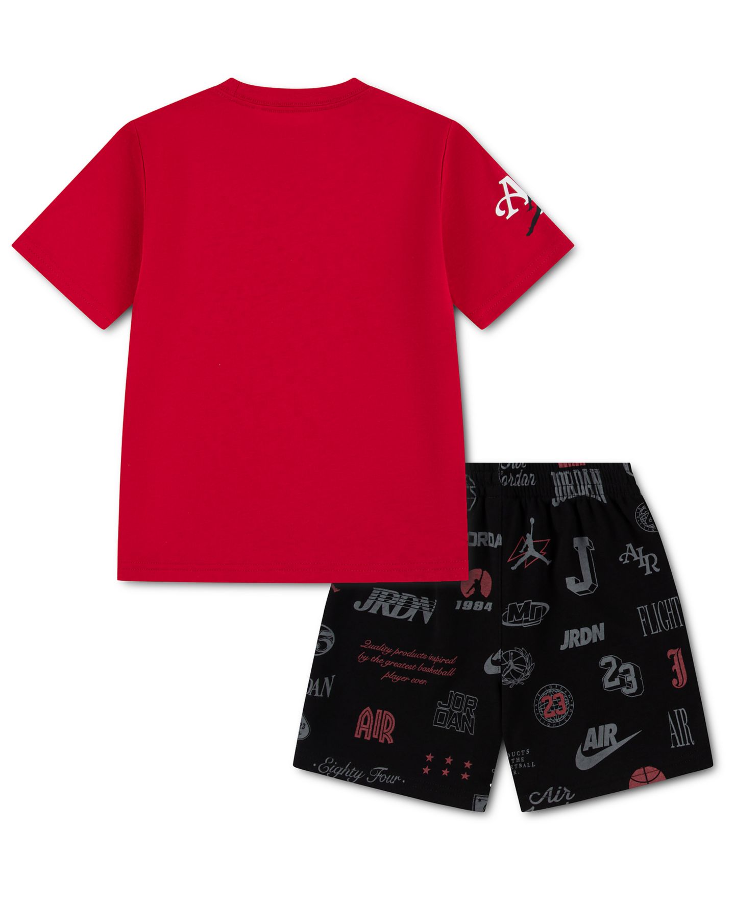Комплект Jordan Rookie Season T-Shirt and Shorts, 2-Piece Set для мальчиков, цвет: Чёрный — фото 2