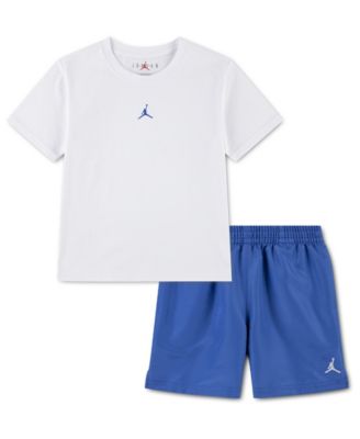 Boys' 4-7 Dri-FIT Crewneck Jersey T-Shirt and Mesh Shorts, 2-Piece Set