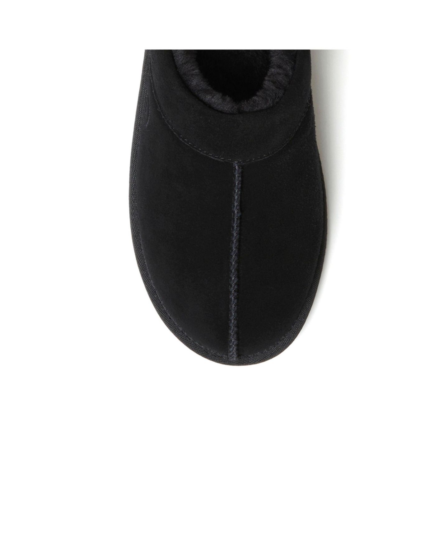 Мужские тапочки Dearfoams Kirk Genuine Suede Scuff House Slipper, цвет: Чёрный — фото 8