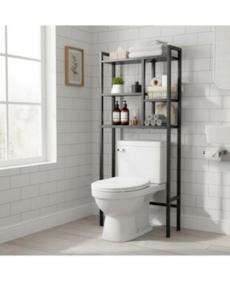 3-tier Over-the-Toilet Storage Rack Space-Saving Bathroom Organizer Multi-Functional Shelf