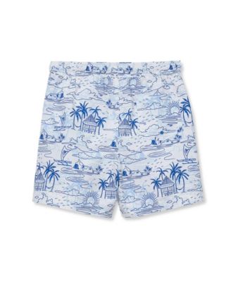 Boys Chlorine Resistant 5in Swim Trunks with Mesh Liner