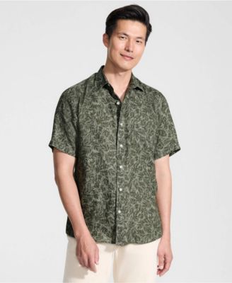 Big & Tall Traditional Fit Short Sleeve Linen Shirt