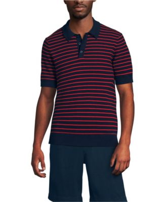 Men's Short Sleeve Fine Gauge Sweater Polo