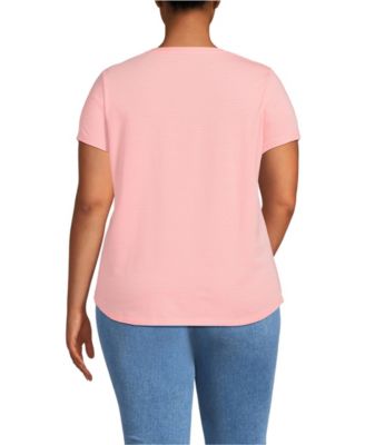 Plus Size Short Sleeve Lightweight Jersey Scoop Neck T-shirt