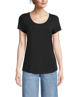 Women's Short Sleeve Lightweight Jersey Scoop Neck T-shirt