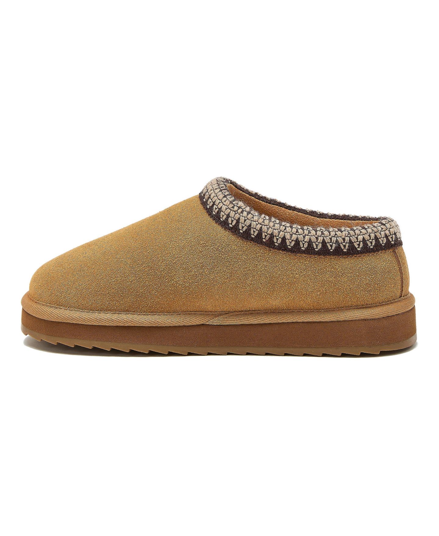 Детские замшевые домашние тапочки Lands' End Hearth, цвет: Рыжевато-коричневый — фото 3