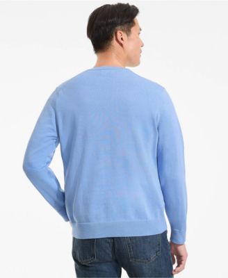 Men's Fine Gauge Cotton V Neck Sweater