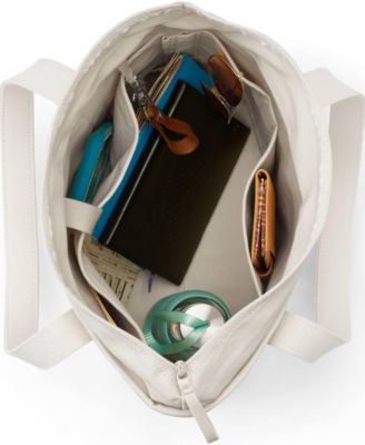 Medium Print 5 Pocket Zip Top Canvas Tote Bag