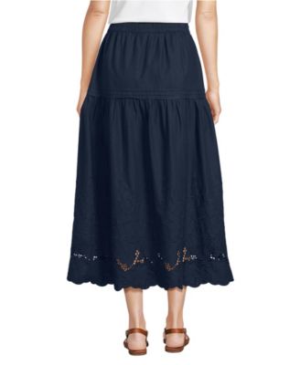 Women's Voile Eyelet Maxi Skirt