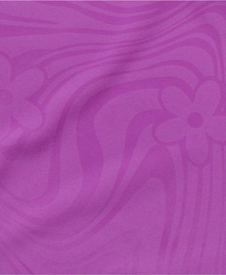 Girls Slim Chlorine Resistant Short Sleeve Magic Print Swim Rash Guard