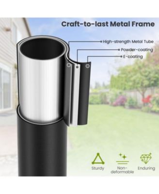 2 Pieces Outdoor Swivel Chairs Patio Dining Chairs with Padded Cushions