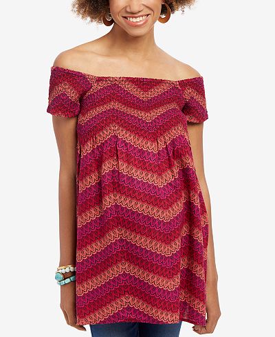 Wendy Bellissimo Maternity Blouse, Short Sleeve Smocked