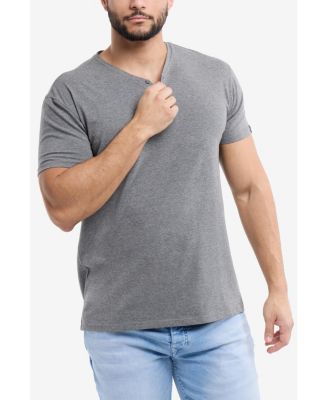 X RAY Big & Tall Basic Henley Neck Short Sleeve T-Shirt