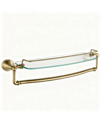 Cassidy Glass Shelf Towel Bar 18 Inch Polished
