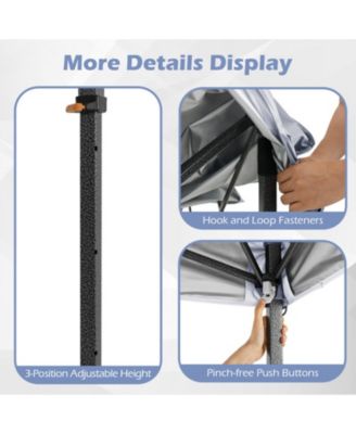 10 x 10 ft Pop Up Canopy Tent with Carrying Bag Eight Stakes and Wind Ropes