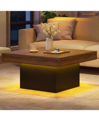 Modern Coffee Table with LED Lights and Dynamic Effects