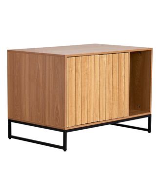 31.5" Hidden Cat Litter Box Enclosure Furniture with Scratch Pad and Storage, Waterproof End Table, Fits Most Litter Boxes