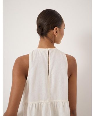 Women's Nomie Linen Blend Peplum Top