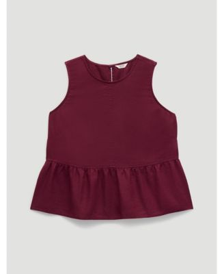 Women's Nomie Linen Blend Peplum Top