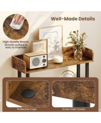 4-Tier Industrial Open Bookcase with Anti-Tipping Kit