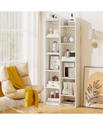 11-Tier Modern Book Organizer Bookcase with Safety Kits