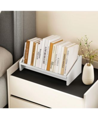 Tilting V-Shaped Desktop Bookshelf Organizer