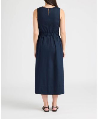 Women's Twist Front Sleeveless Midi Dress