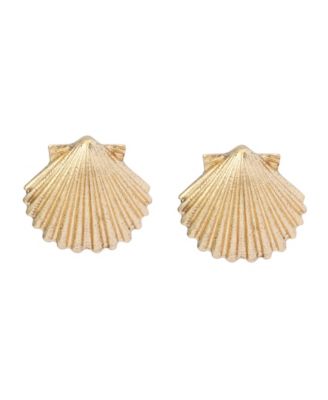 Gold Vintage Luxe Shell Stud Earrings
