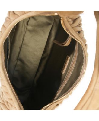 Brown Suede Matelasse Wander Hobo