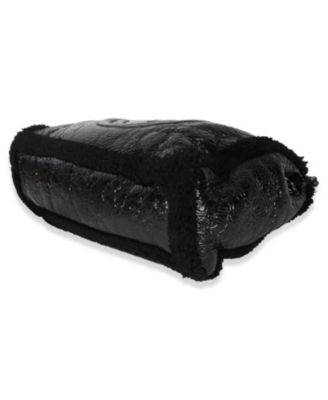 Black Patent Shearling Medium Soho Hobo