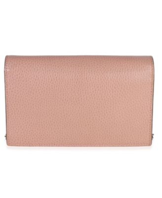 Pink Dollar Calfskin Interlocking G Wallet On Chain