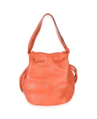 Orange Calfskin Beak Tote