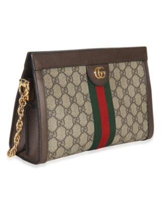 Beige GG Supreme Web Ophidia GG Small Shoulder Bag