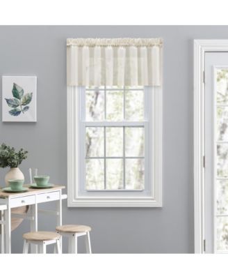 Cotton Voile 1.5" Rod Pocket Tailored Valance for Windows