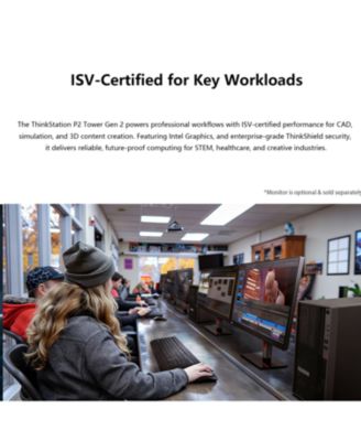 ThinkStation P2 Workstation Desktop Intel Core Ultra 5 32GB RAM Intel Graphics 1TB SSD Storage Windows 11 Pro