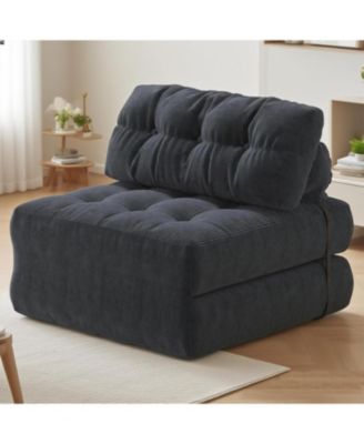 Folding Sofa Bed, Floor Folding Couch with Pillow, Futon Sofa Bed Convertible Sleeper Chair Foldable Mattress Back Support
