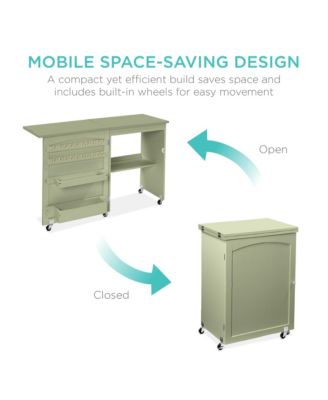 Sewing Machine Table and Desk w/ Craft Storage and Trays