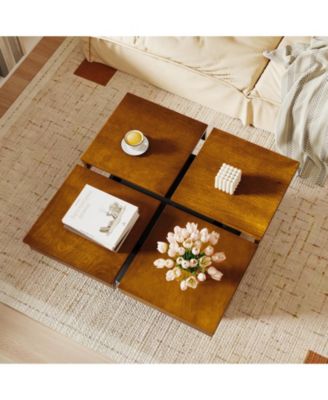 Square Center Table, Mid Century Modern Coffee Table