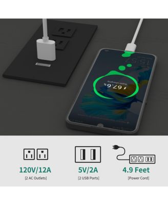 LED TV Stand, High Gloss Wood Entertainment Center, Media Console Table with Power Outlet and 2 Storage Cabinets for Living Room