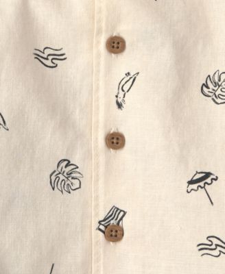 Baby Boys' Linen-Blend Top, Shorts and Hat, 3-Piece Set