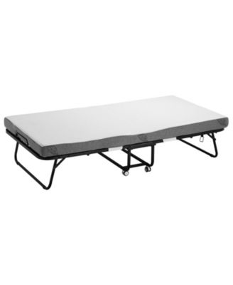Rollaway Bed, 38" x 75", with 4" Memory Foam Mattress, Portable Folding Bed