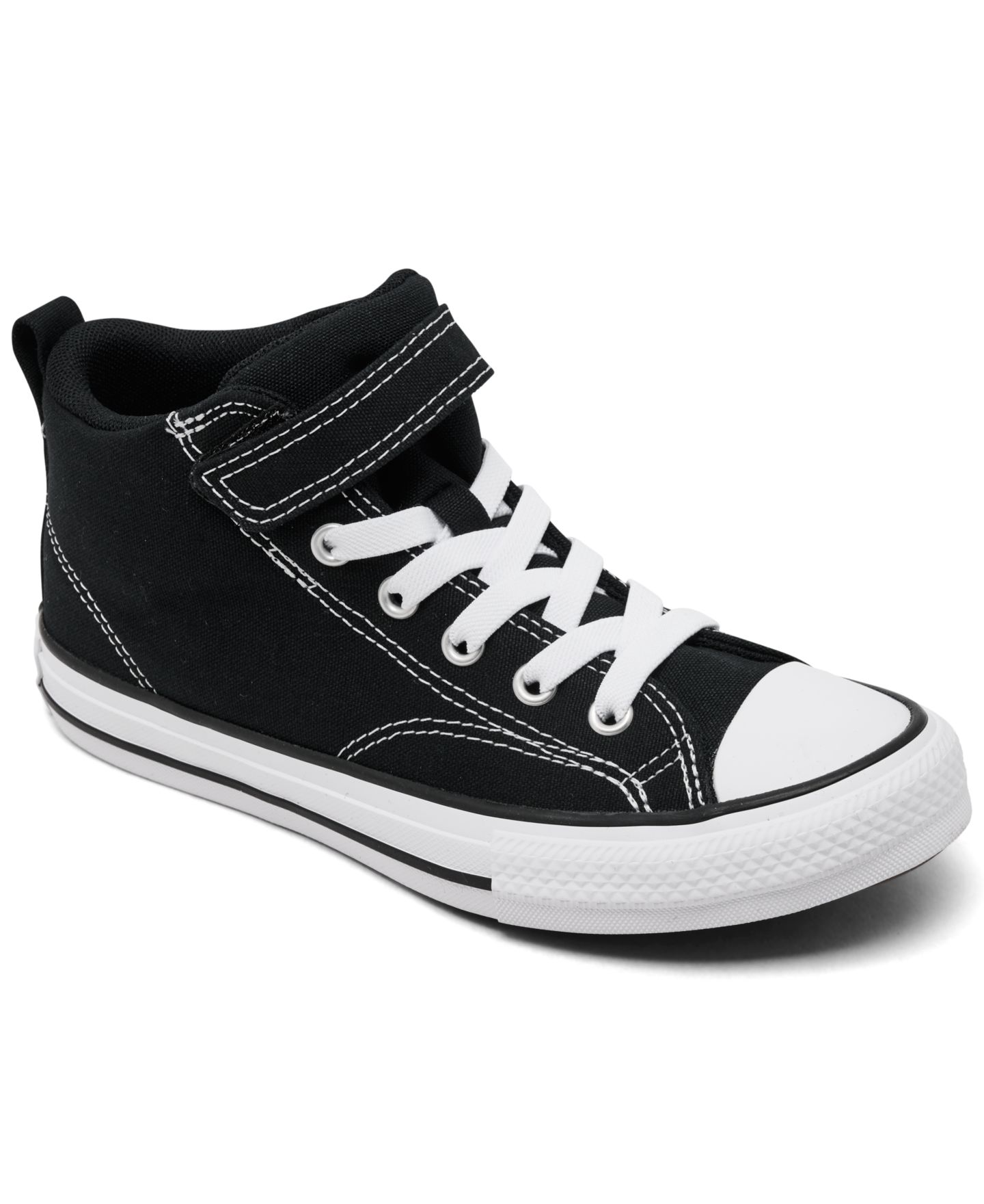 Детские кроссовки Converse Little Kids Chuck Taylor All Star Malden Street Casual, цвет: Чёрный / Белый — фото 1