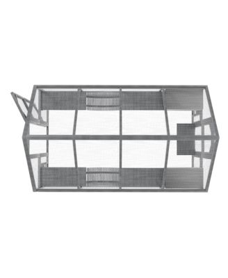 Large Outdoor Cat Enclosure Wooden Shelter 7 Platforms 2 Resting Boxes Bridges Waterproof UV Proof Canopy