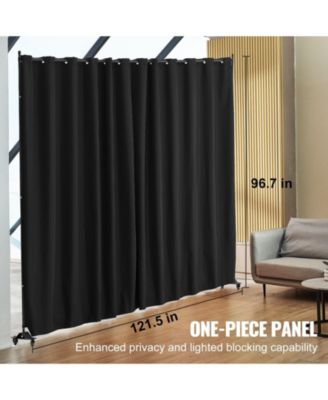 Portable Room Divider, Panel Divider with Wheels, Freestanding Privacy Screen