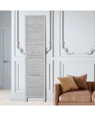 Wood Room Divider, 4 Panel Folding Privacy Screen for Home and Office Use