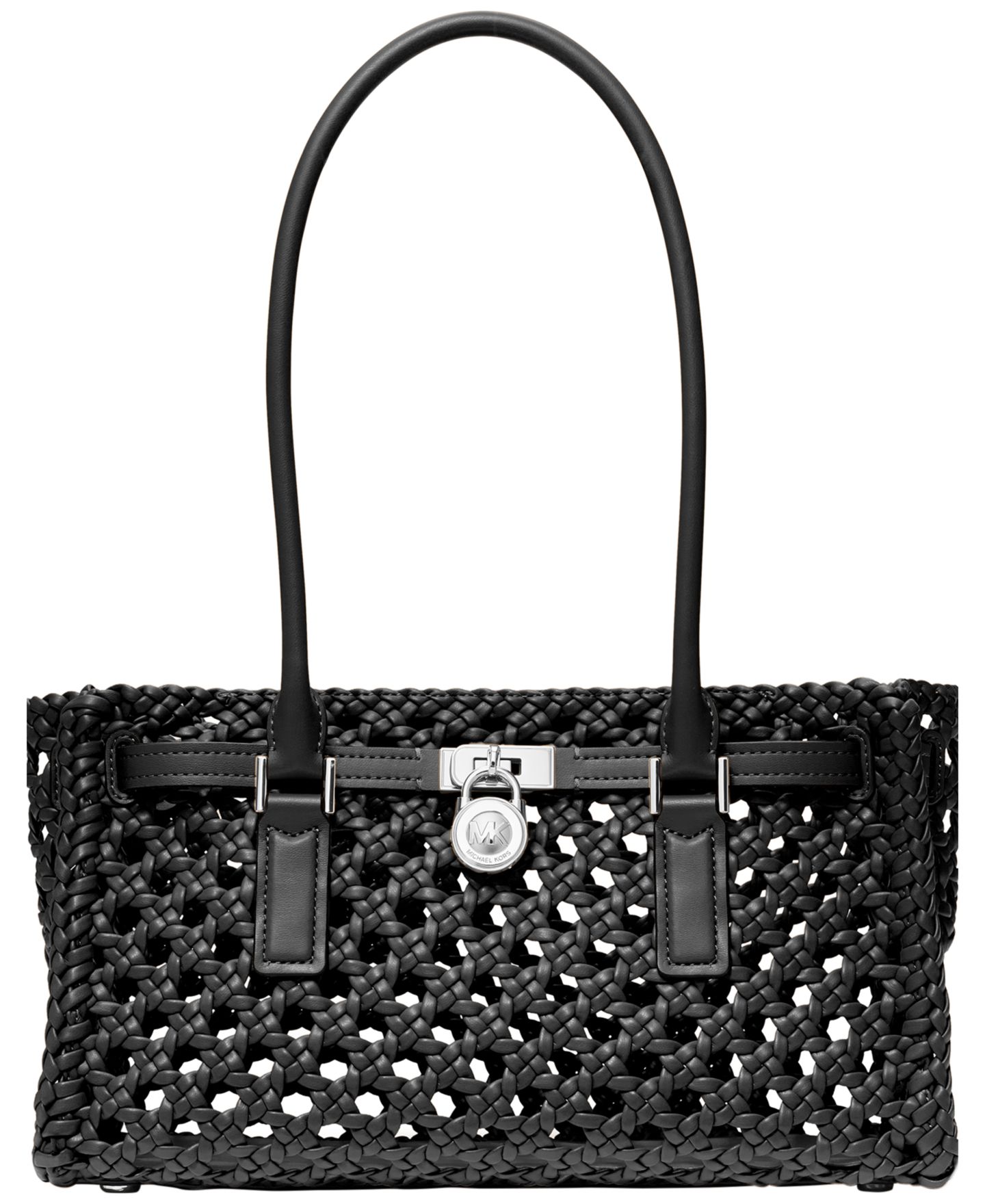 Женская сумка Michael Kors Hamilton Small East West Tote Handbag, цвет: Чёрный — фото 1