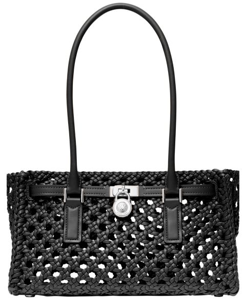 Женская сумка Michael Kors Hamilton Small East West Tote Handbag, цвет: Чёрный