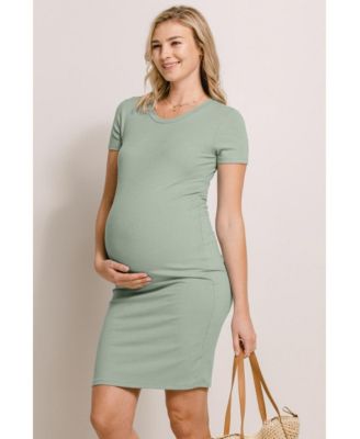 Women's Ribbed Bodycon Short Sleeve Dress