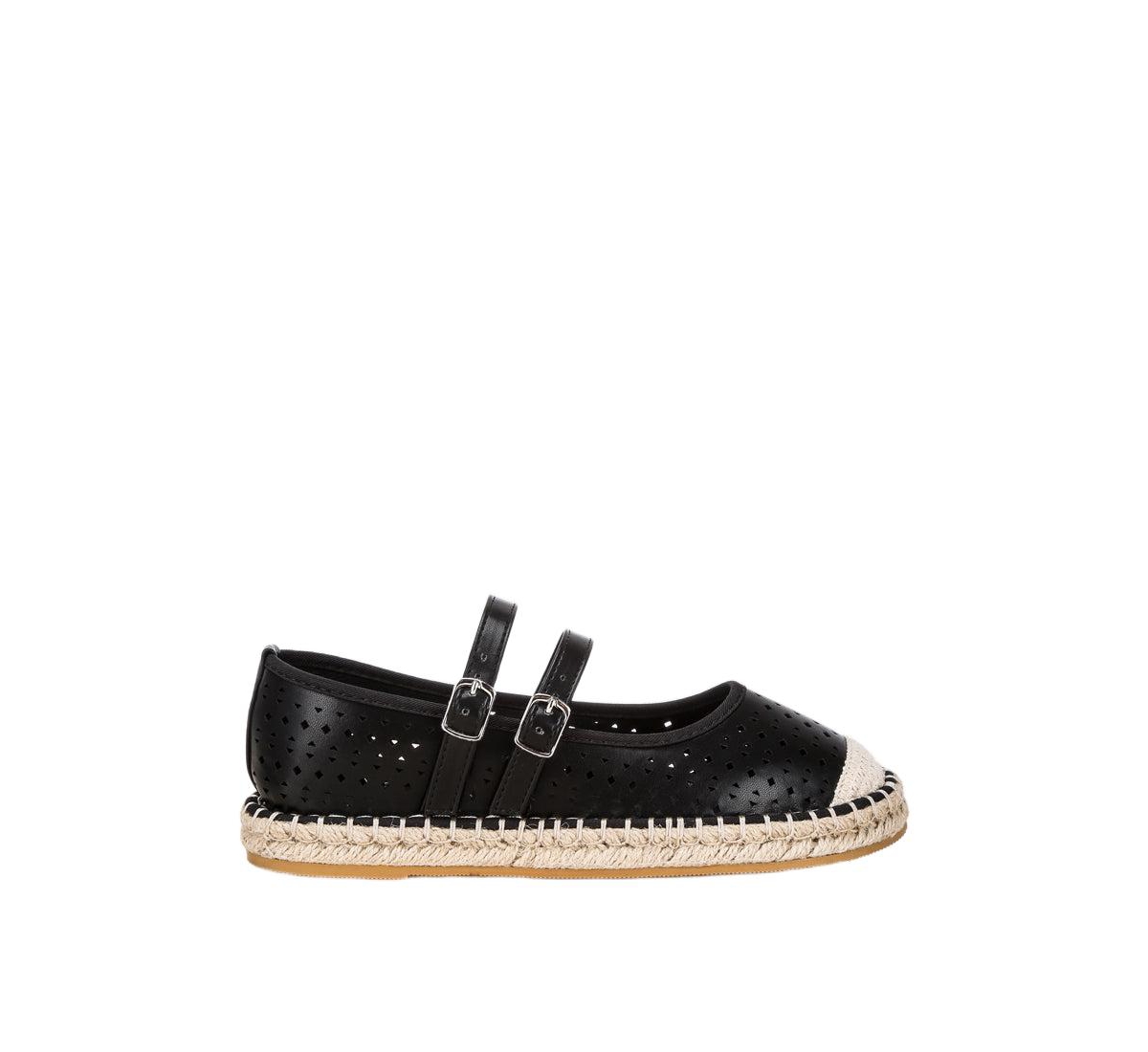 London Rag Women's Noori Woven Dual Buckle Sandals